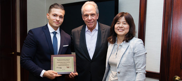Brooklyn College senior Sebastian Komuda won the First Prize of the MDSII Security Analysis Awards on May 9, 2018, and received a $2,000 scholarship.