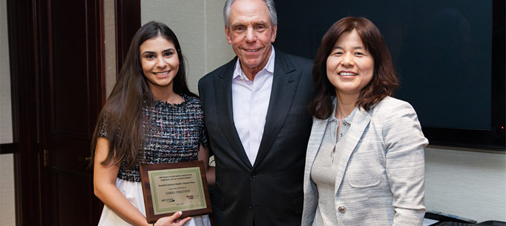 Brooklyn College senior Samra Feratovic won the Second Prize of the MDSII Security Analysis Awards on May 9, 2018, and received a $1,000 scholarship.