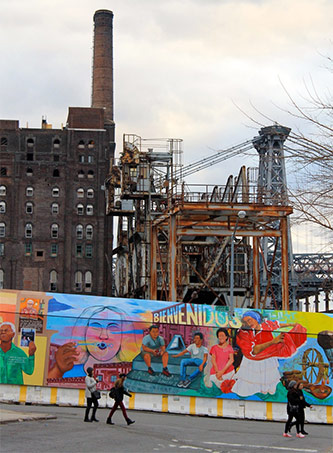 View of the old Domino Sugar refinery. Photo credit: Ken Gould.