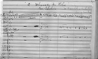 Draft of <em>Rhapsody in Blue</em> by George Gershwin. Courtesy of the Library of Congress.