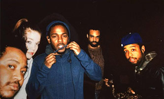 Left to right: Stephen “Thundercat” Bruner, Anna Wise, Kendrick Lamar, Bilal, Terrace Martin. Courtesy of Sonnymoon.