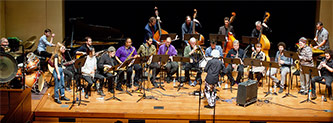 Big Band Concert featuring the music of Cecil Taylor, lead by Karen Borca. photo by Robert I. Sutherland-Cohen