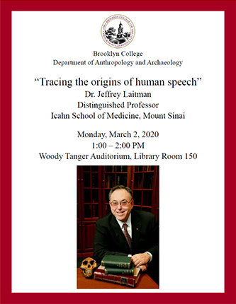 Poster for “Tracing the Origins of Human Speech”