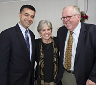 Sean Mohammadi, Professor Emerita Nancy Hager, and Professor Emeritus Tim Gura, Foundation managers.
