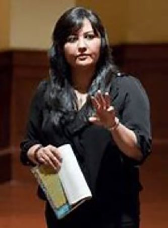 Zohra Saed teaching as an adjunct.