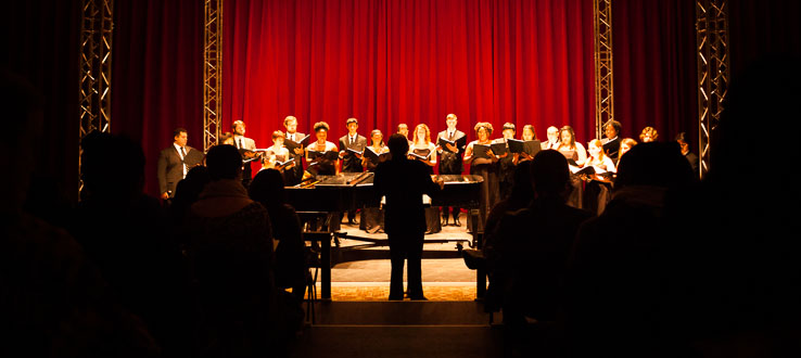 The Conservatory Singers light up the stage with a repertoire of sacred and secular works.