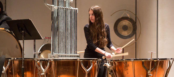 The percussion program embraces both the new and the classic.