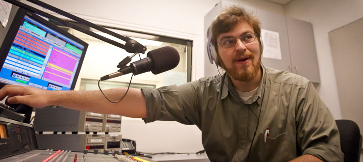 Broadcast your voice on our campus radio station.