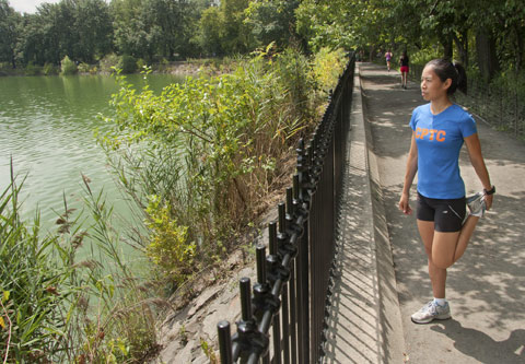 Vongvorachoti often runs in Central Park and is a member of the Central Park Track  Club.