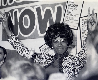 Presidential candidate Shirley Chisholm in 1972.