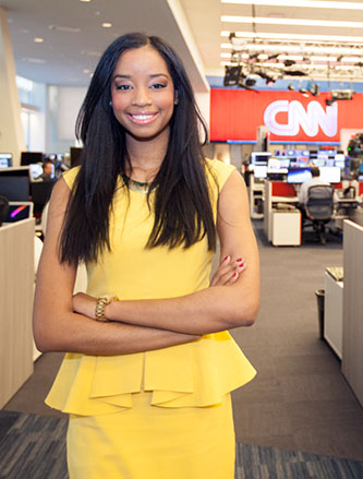 Senior Kelly Harry has scored big internships at CNN and NBC.