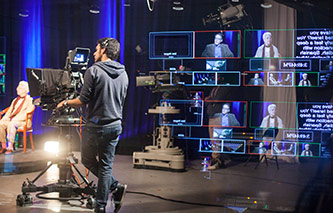 Broadcast journalism and television production students will be able to use advanced production techniques in the state-of-the-art TV Center.