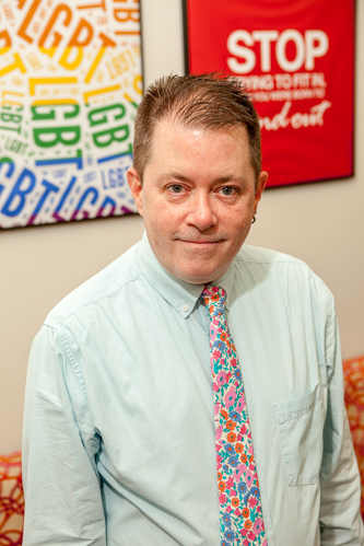 Director David P. McKay '93 is proud of the LGBTQ Resource Center's accomplishments thus far. He and the center's administrators look forward to expanding its services in the future. 