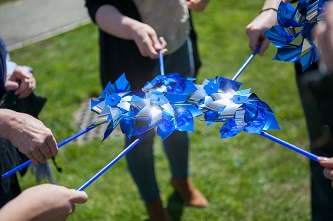 Pinwheels were selected as symbols of innocence to represent childhood and raise awareness during National Child Abuse Prevention Month. 