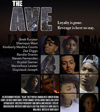 The poster from Ashley's award-winning series <em>The Ave</em>. 