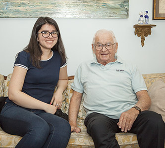  Jefimova with Kaplan at his home in Brooklyn. 