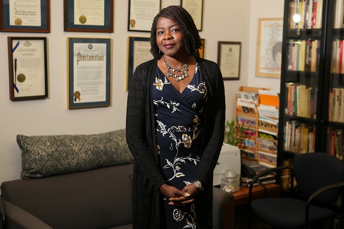 The 2018–2019 Endowed Chair of Women's and Gender Studies Robyn C. Spencer. Photo by David Rozenblyum '07.