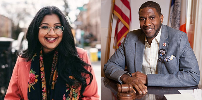 Shahana Hanif ’15, will represent District 39 on the New York City Council, and Jumaane Williams ’01, ’05 M.A., was re-elected as New York City Public Advocate