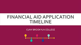 Financial Aid Application Timeline Presentation